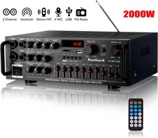 2000W Bluetooth Verstärker Vollverstärker HiFi Stereo Amplifier Digital FM Audio