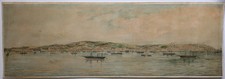 Lissabon -Lisbon -Lisboa - Enrique Casanova - Originale Lithografie 1883 -117 cm