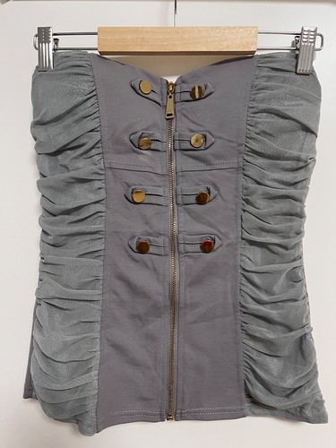 Y2k corset top grey bustier - corset,