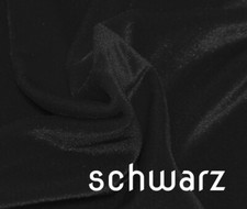 Stoff Samt Stretch SCHWARZ