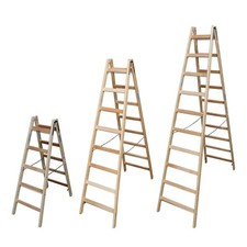 Krause Stabilo Holz Doppelleiter 2x4-2x12 Klappleiter Stehleiter Holzleiter