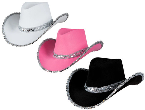 Pailletten cowboy hut damen - hut,