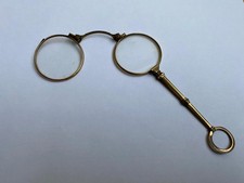 Antikes Monokel Lorgnon Lorgnette Klapp Stielbrille vergoldet Brille
