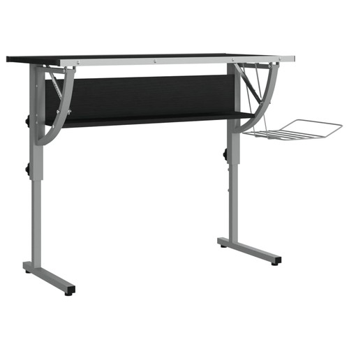 Basteltisch schwarz grau - schwarz, &