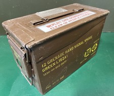 British Army H83 MK2 50cal Rauchgranate Munitionskiste Metall Vorratsdose Behälter 