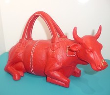 cow parade DEKO Handtasche große  rote Kuh   Art Event Paris 2006  