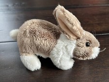 Folkmanis Puppet MINI DUTCH BUNNY Hase Kaninchen brau Stofftier Fingerpuppe grau