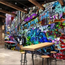 Vlies Fototapete Wandtapete Wandbilder 3D Amerikanischen Stil mit Graffiti 12220