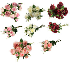 Rosen Bund 46 cm Seidenblumen Kunstblumen 16 Blüten Blumenstrauß Blumen