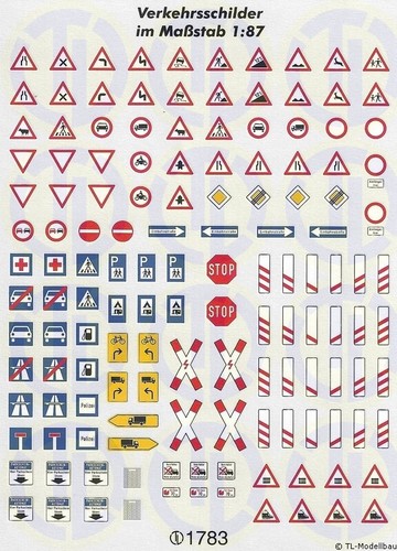 1783 decals verkehrsschilder - -,