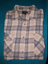 Herren Langarmhemd Atlas for Men, Flanel, XL, Beige/Braun Kariert, wie neu