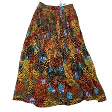 Betty Barclay Damen Maxirock Gr. 36 Bunt Plissee Animalprint