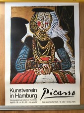 PICASSO orig. Kunst Poster Plakat Hamburg A1 1974 Kunstverein