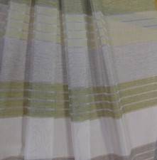 Dekostoff grün beige Streifen