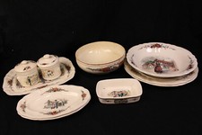 Obernai Faienceries Sarreguemines Geschirr Steingut Keramik Frankreich 10 Teile