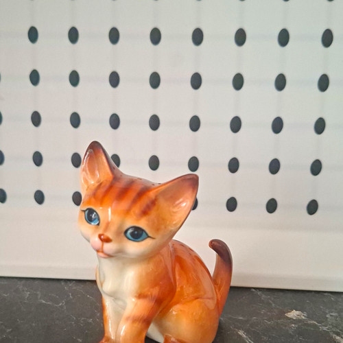 Katzenfigur sitzend keramik - sitzend,