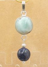 Larimar, Saphir - Anhänger