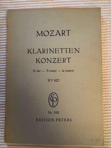 Mozart klarinettenkonzer dur - klarinettenkonzer, a-dur
