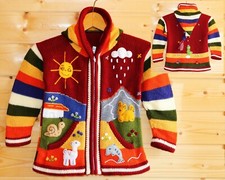 Strickjacke Zipfelkapuze rot