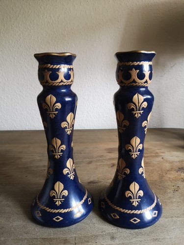 Blaue porzellankerzenhalter - blaue,