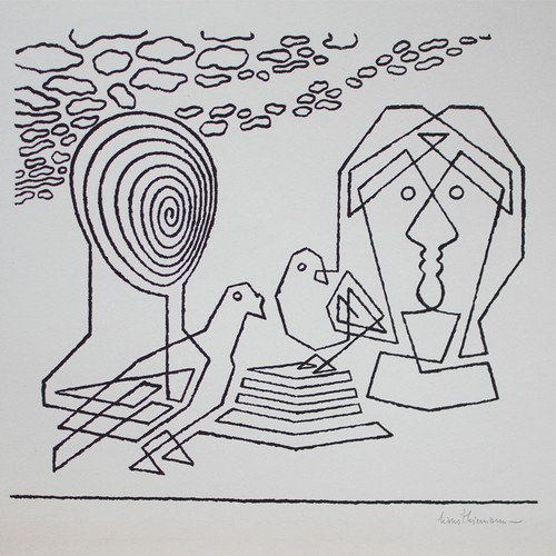 Hans thiemann abstrakt tauben - thiemann,