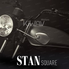 Pair steel mirrors headlight
