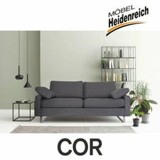 Sofa Couch COR Conseta Aktionsmodell 5015 Stoff hellgrau NEU