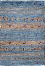 Perser Gabbeh Teppich Blau