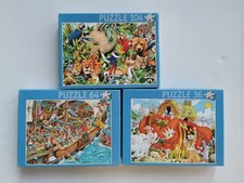Kinderpuzzle Set 3 Stück 36 64 104 Teile Tiermotive Piraten Arche Noah