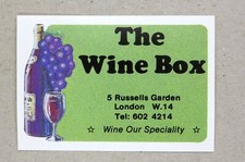Matchbox label the wine - matchbox,