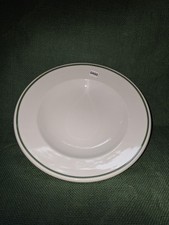 DDR Suppen Teller tief, Grüner Rand CP Colditz Porzellan Gastro Mitropa Nr. 450