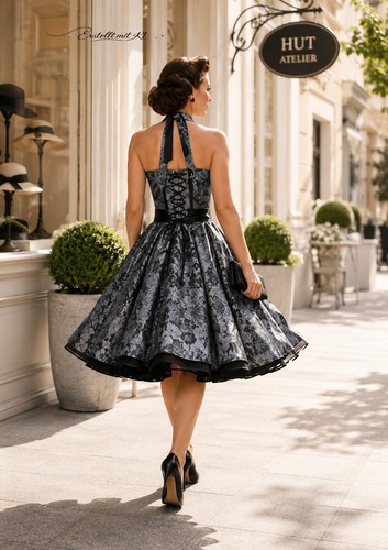 Taftkleid zum petticoat - taftkleid,