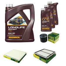 MANN Inspektionspaket 8L MANNOL Longlife 504/507 5W-30 für Subaru Legacy IV