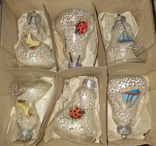 Weihnachtskugeln Christbaumschmuck Glaskugeln Glocken Antik shabby Rarität