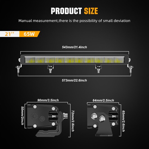 Slim 12v led lightbar gelb - slim,