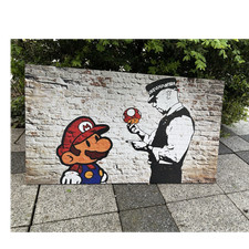 Wandbild mario super - super,