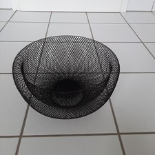 Metall Obstkorb schwarz 28cm Obstschale Dekoschale Metallkorb Aufbewahrungskorb