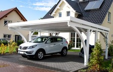 Carport 6x5 m Überdachung Holz Fichte inkl. 2 Leimholzbögen und Dacheindeckung
