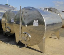 Behälter 7.000 Liter aus V2A, gebraucht, einwandig, liegend