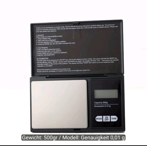 01g 500g taschenwaage - 500g,