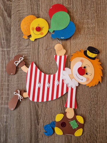 Tonkarton fensterbild clown - tonkarton,