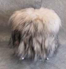 Unikat made in D: Fellhocker MÄHlange, Retro-Look, isländisches Lammfell, NEU