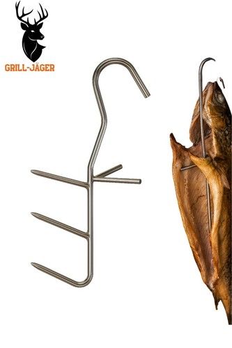Räucherhaken mit bauchöffner - mit,