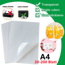 20-200 Blatt A4 Drucker Folie