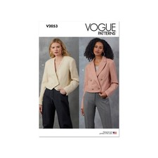 Vogue Schnittmuster V2053 - Jacke - kurzer Damenblazer - doppelreihig geknöpft