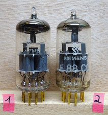 Pair: SIEMENS E88CC | GUT ✅ balanced gold pins Tubes Röhren ( CCa 6922 )