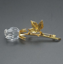 SWAROVSKI KRISTALL MEMORIES ROSE BROSCHE - GROSS - 9 CM - unverpackt - sehr guter Zustand