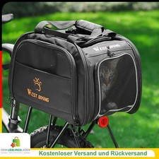 West Biking Fahrrad Haustier Tasche faltbar 20 kg Tragkraft Hund Katze Träger