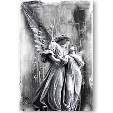 Leinwand bild engel skulptur - bild,