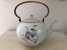 Alte Emaille Teekanne Kessel